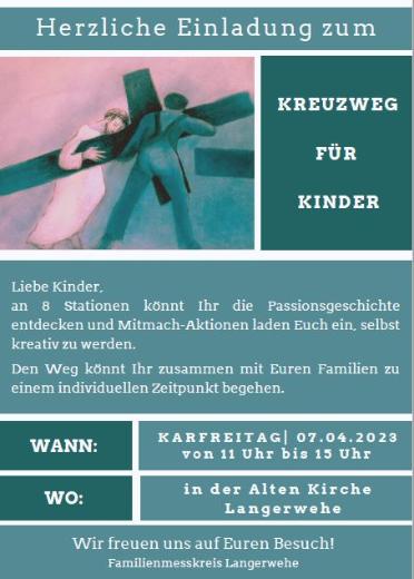 Kreuzweg für Kinder 07.04.2023 (c) Anja Wilde - Familienmesskreis Langerwehe